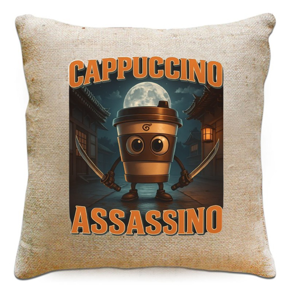 Cuscino Juta Cuscino - Cappuccino Assassino - Il mio negozio