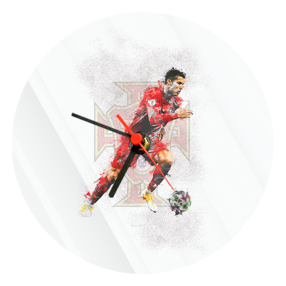 Orologio Vetro Tondo  - Cristiano Ronaldo - Il mio negozio