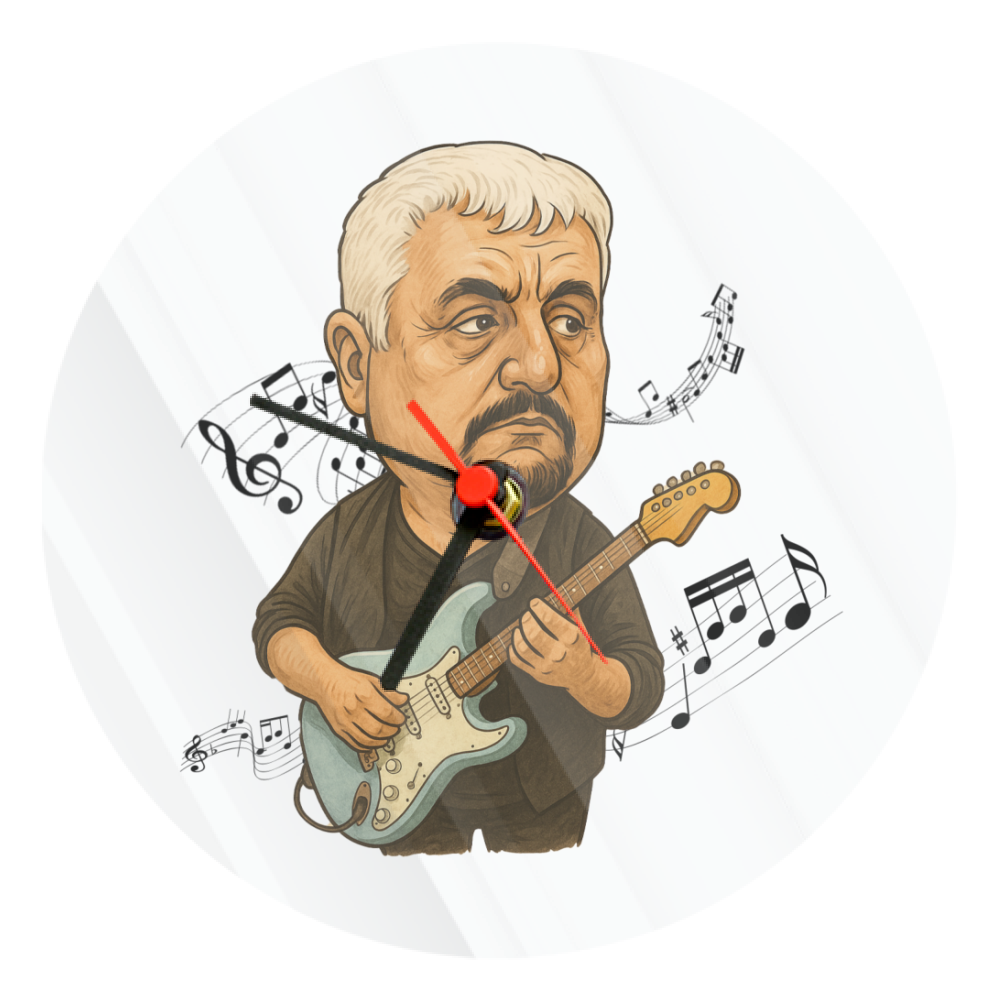 Orologio Vetro Tondo Orologio in vetro - Pino Daniele - Il mio negozio