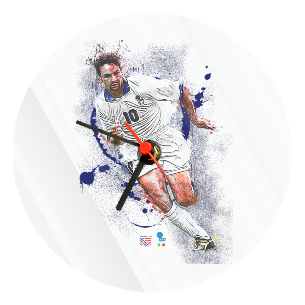 Orologio Vetro Tondo  - Roberto Baggio - Il mio negozio