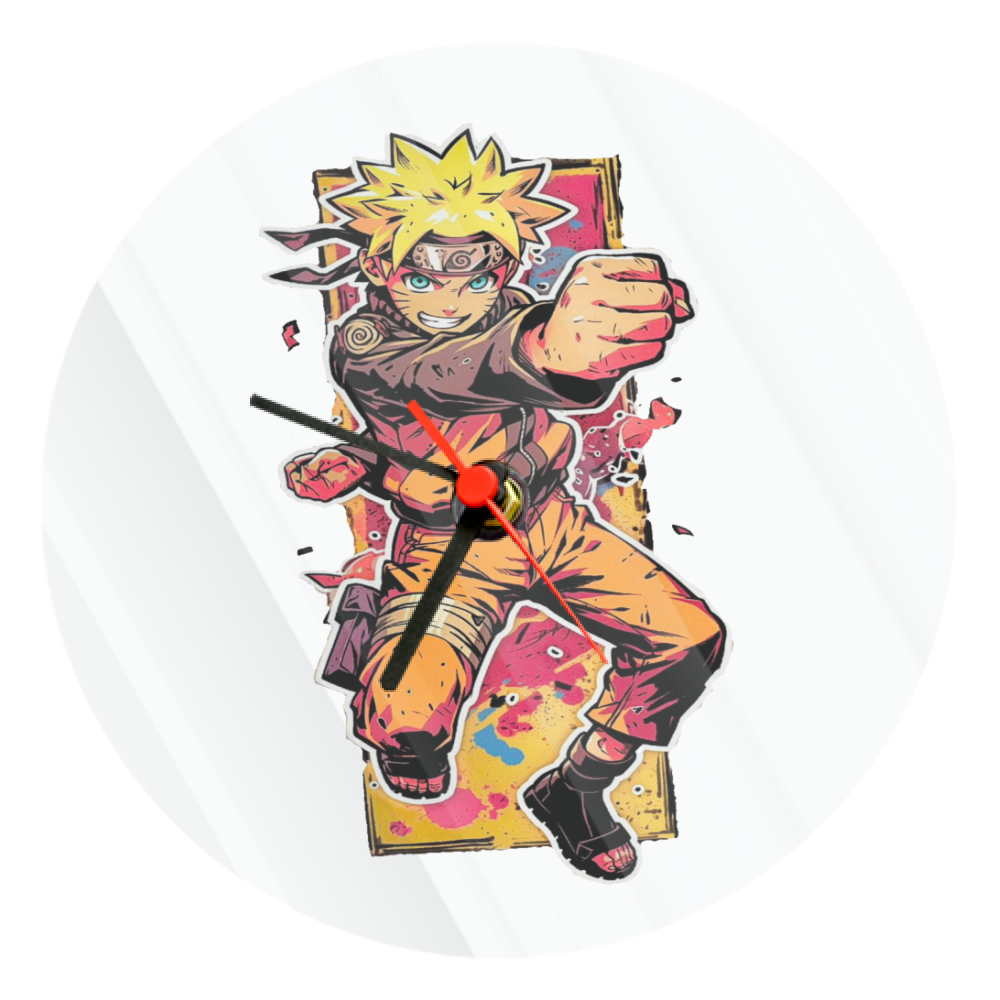 Orologio Vetro Tondo orologio in vetro - Naruto - Il mio negozio