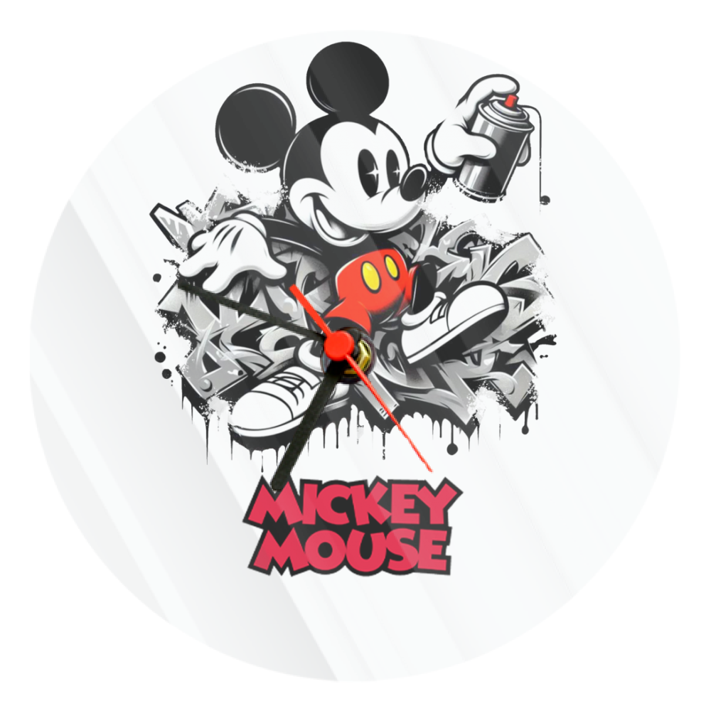 Orologio Vetro Tondo Orologio in vetro - Mickey Mouse - Il mio negozio