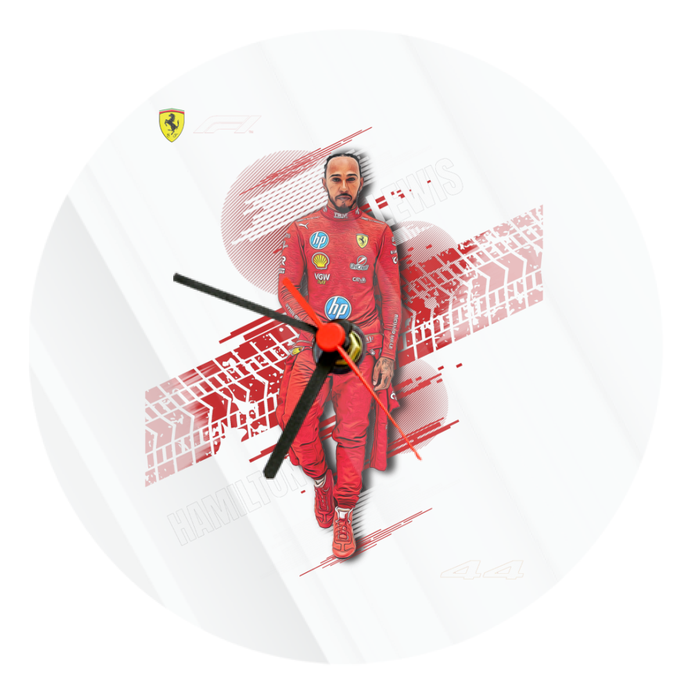 Orologio Vetro Tondo Orologio in vetro- Lewis Hamilton - Il mio negozio